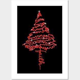 Merry Xmas Christian Faith Christmas Tree Posters and Art